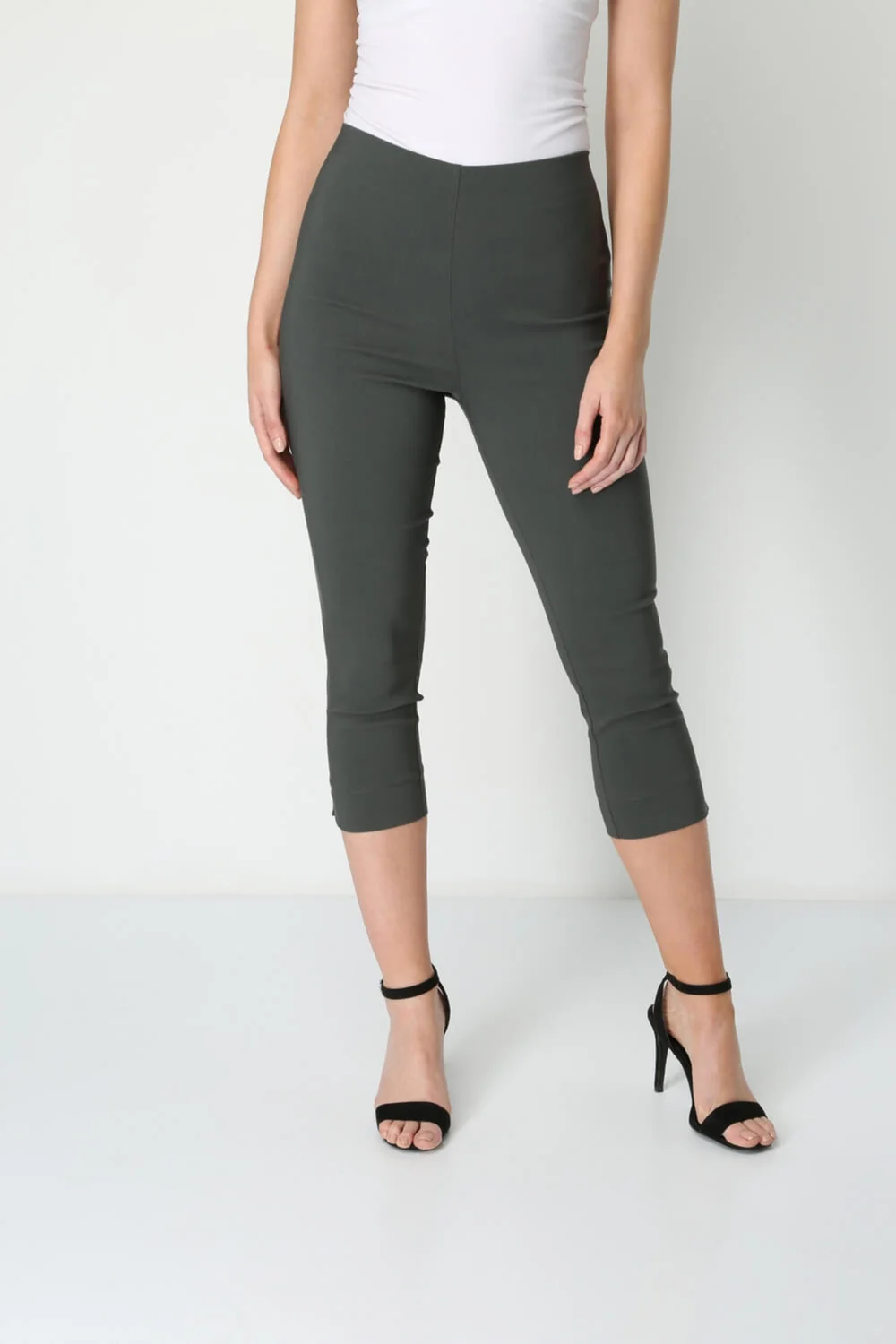 Roman Forest Cropped Stretch Trouser Capri Summer Leggings 3/4 Pedal Pushers - 12 Image 2