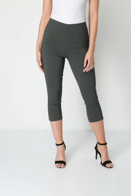 Roman Forest Cropped Stretch Trouser Capri Summer Leggings 3/4 Pedal Pushers - 12 Image 2