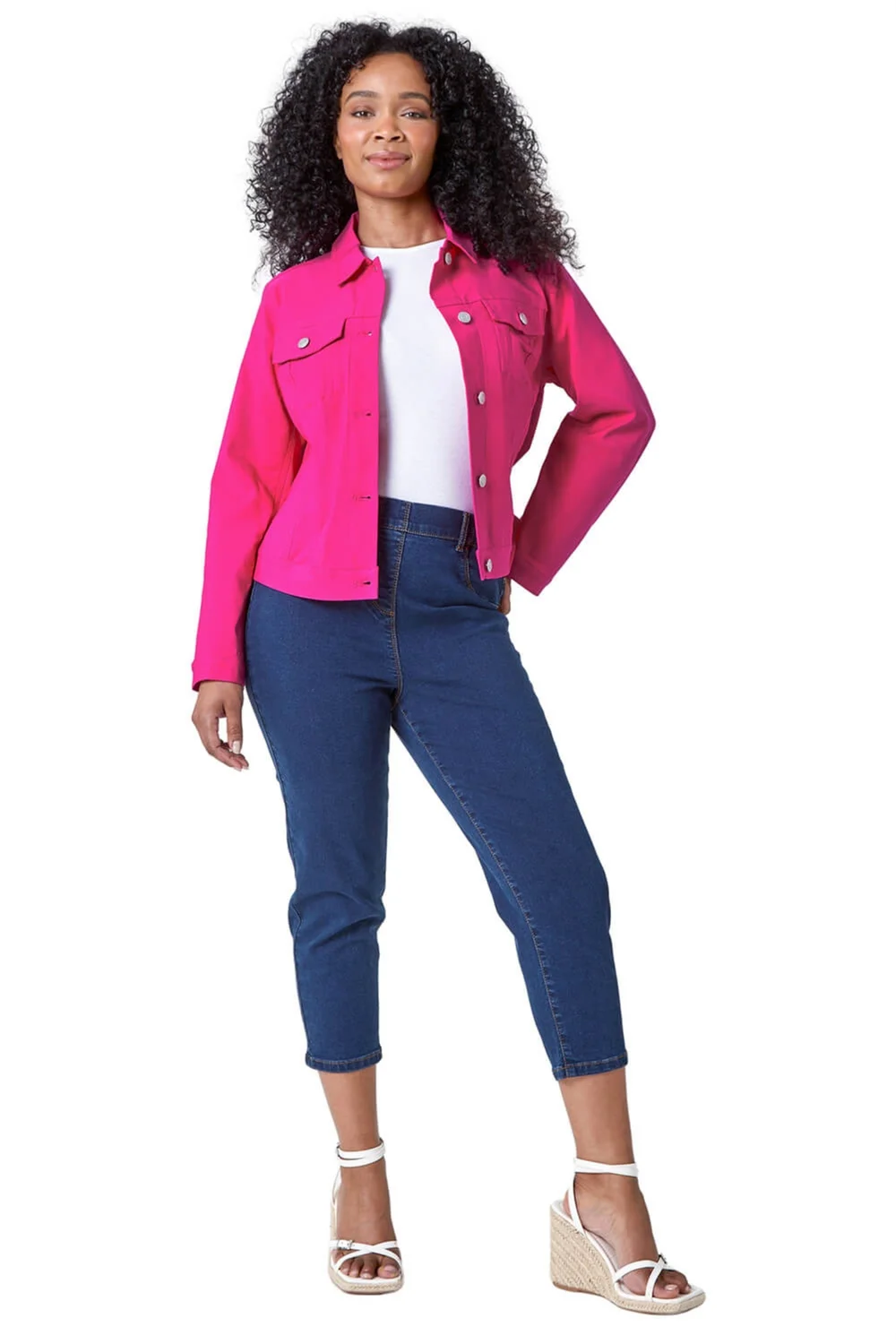 Roman Bright Pink Petite Stretch Pocket Jacket - 16 Image 2