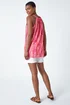Roman Fuchsia Abstract Print Halter Neck Top - Size 10 Image 3