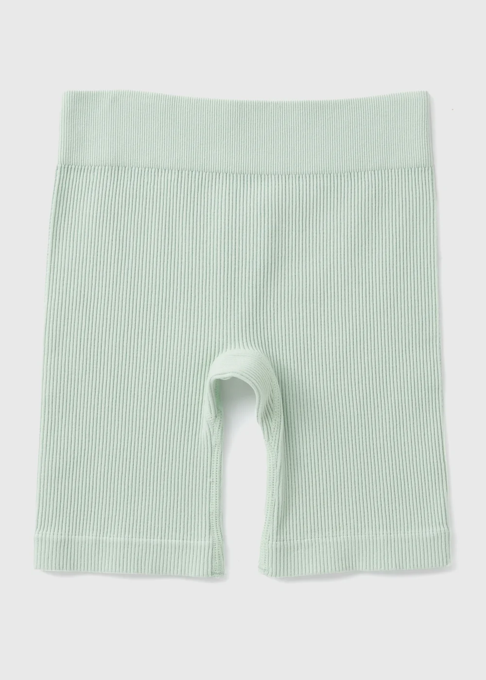 Girls Green Seamless Ribbed Shorts (7-15yrs) - S Image 1