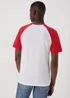 White Red Raglan Sleeve T-Shirt - S Image 2