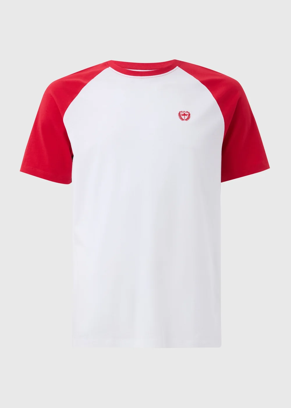 White Red Raglan Sleeve T-Shirt - S Image 5