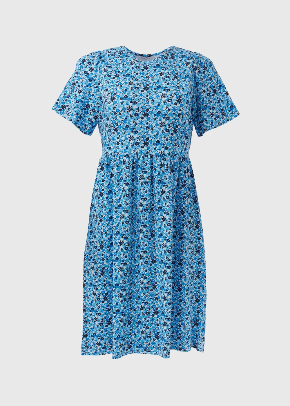 Blue Floral Mini Dress - 8 Image 5