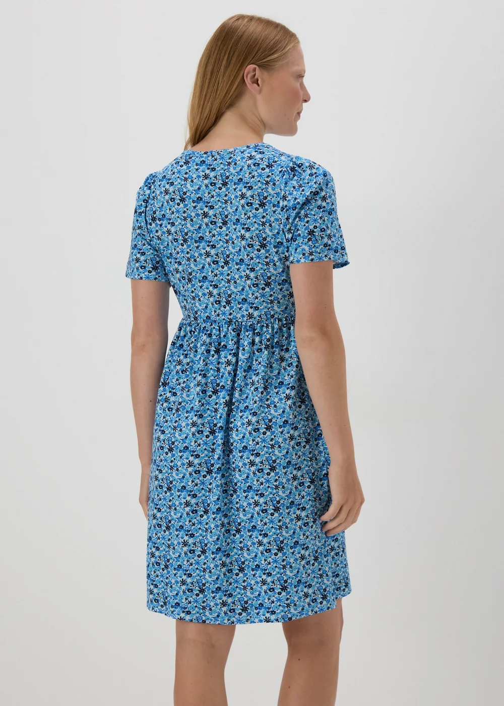 Blue Floral Mini Dress - 8 Image 2