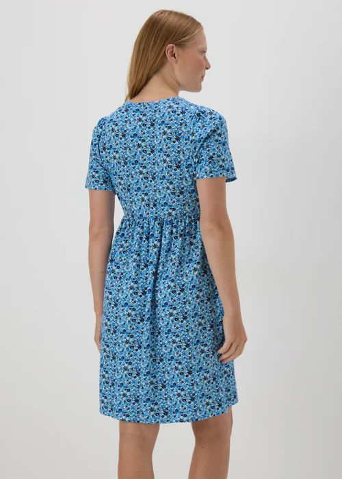 Blue Floral Mini Dress - 8 Image 2