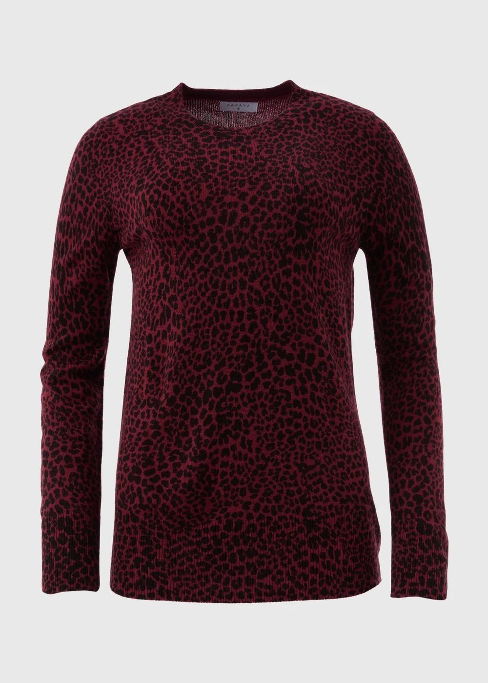 Burgundy Leopard Print Jumper - 8 Image 5