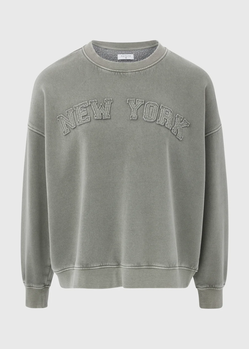 Green Acid Wash New York Sweatshirt - Small Image 5