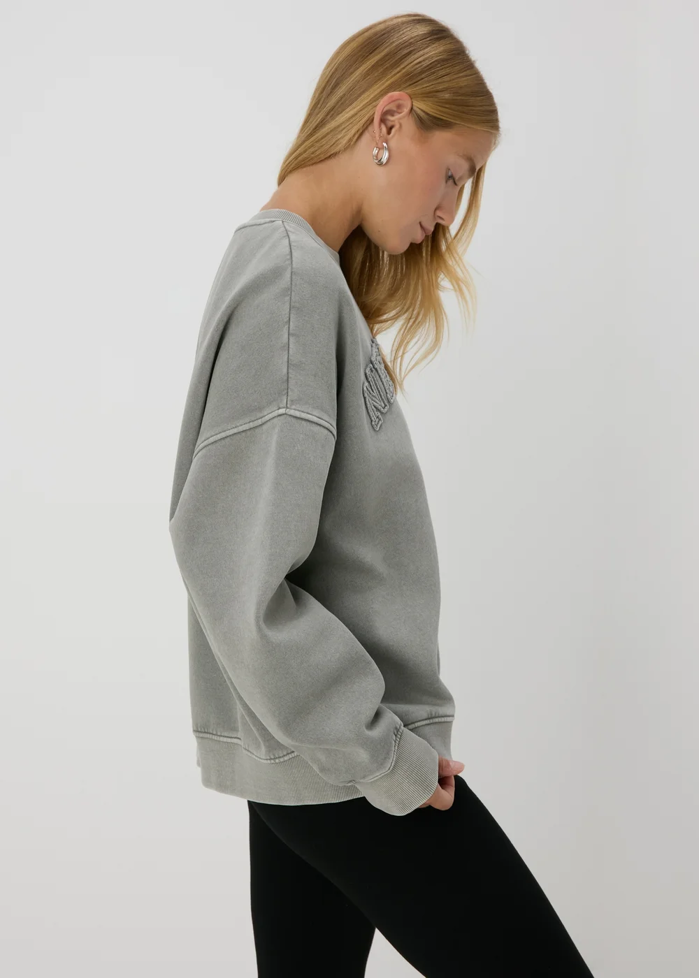 Green Acid Wash New York Sweatshirt - Small Image 2