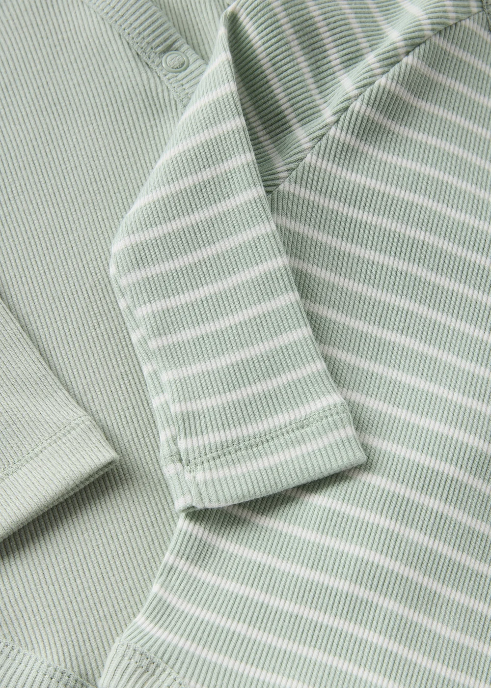 2 Pack Baby Sage Ribbed Bodysuits (Newborn-12mths) - 0-3 months Image 2