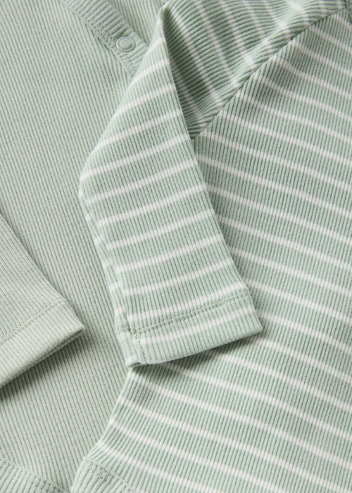 2 Pack Baby Sage Ribbed Bodysuits (Newborn-12mths) - 0-3 months Image 2