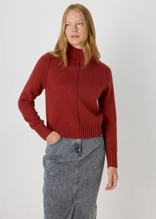 Rust Seam Knitted Jumper - XS Image 1