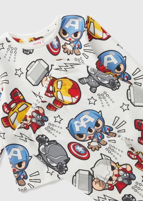 Mini Marvel Boys Cream Pyjama Set (1-7yrs) - 1 half year to 2 Image 2
