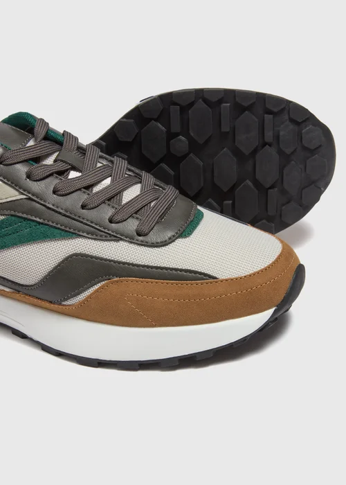 Green Mixed Stripe Trainers - 6 Image 2