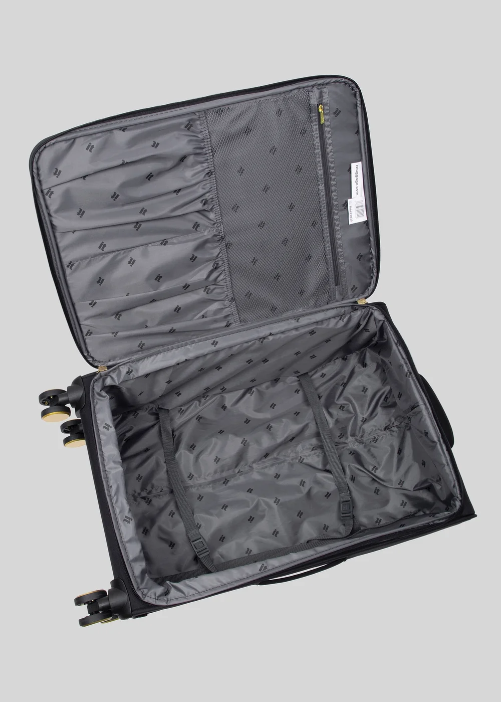 IT Luggage Black Desirable Soft Suitcase - Cabin Image 3