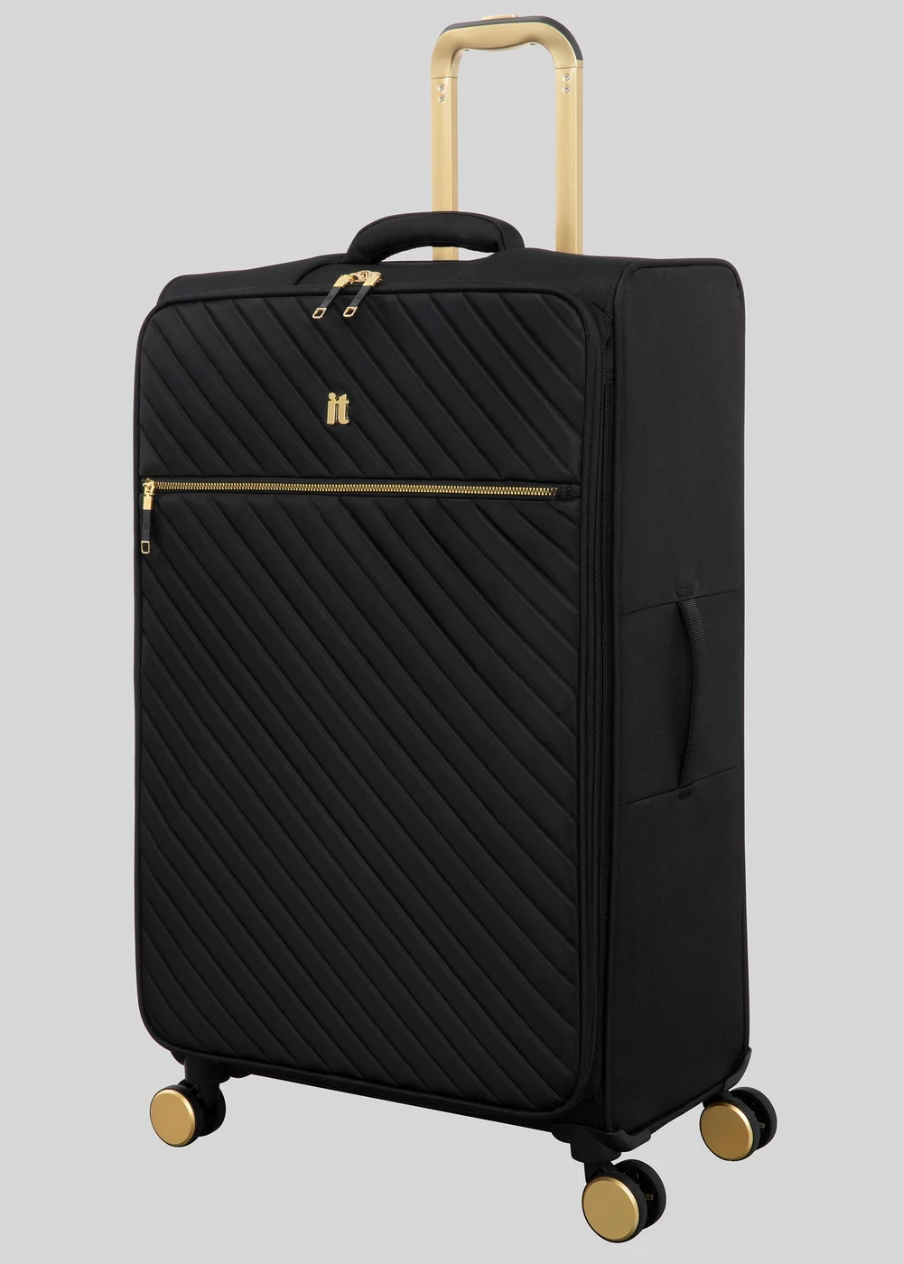 IT Luggage Black Desirable Soft Suitcase - Cabin Image 2