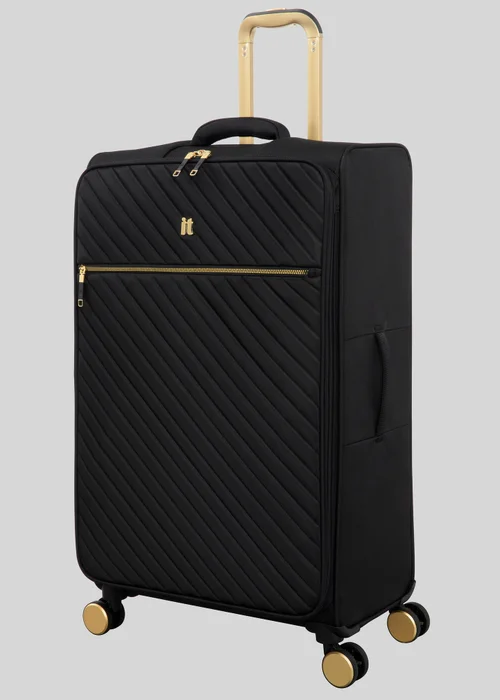 IT Luggage Black Desirable Soft Suitcase - Cabin Image 2