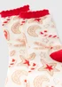 1 Pack Winter Poem Cream Gingerbread Crew Socks - One Size Image 2