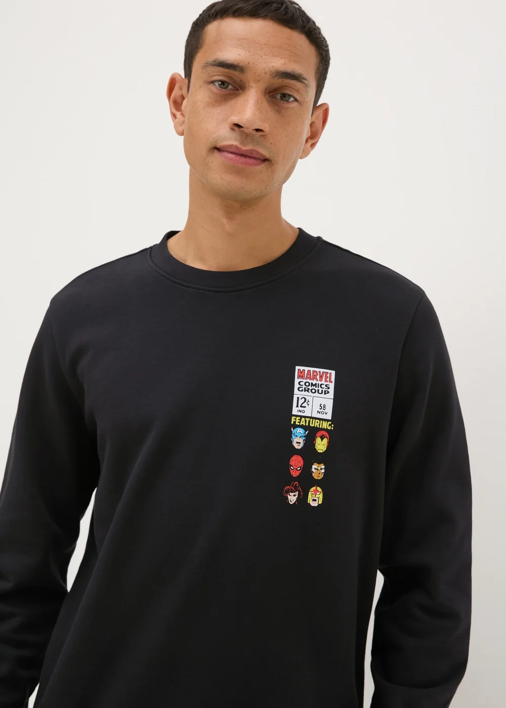 Black Marvel Sweatshirt - Small Image 1