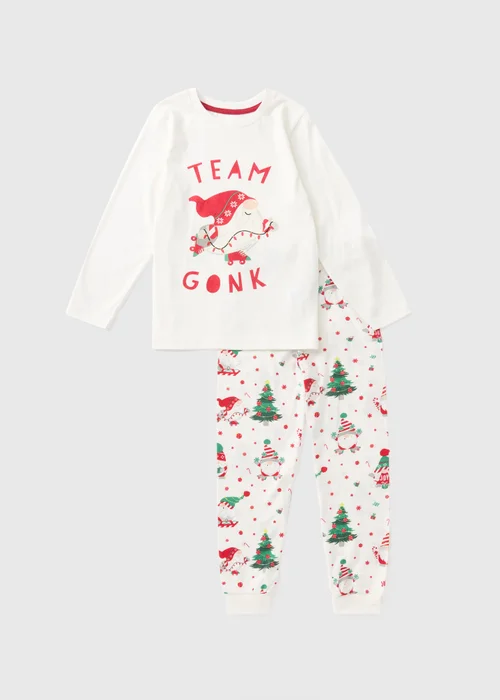 Kids Cream Gonk Pyjama Set (1-13yrs) - 1 half year to 2 Image 1