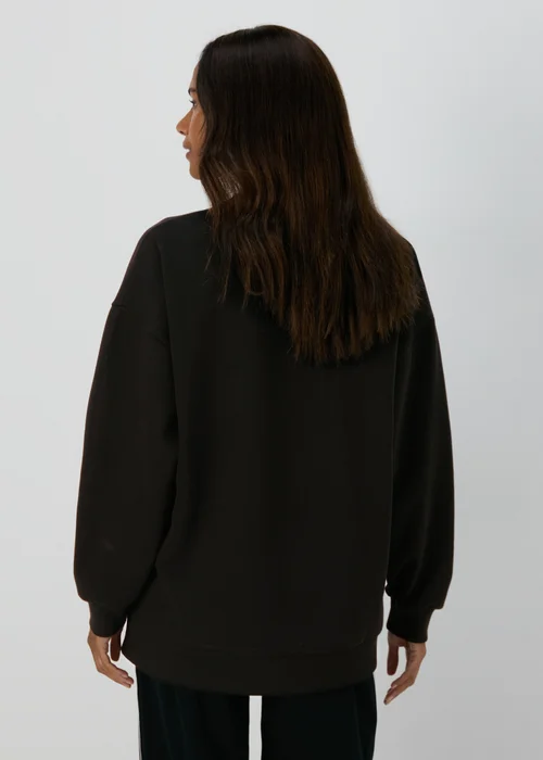 Black Longline Sweatshirt - S Image 2