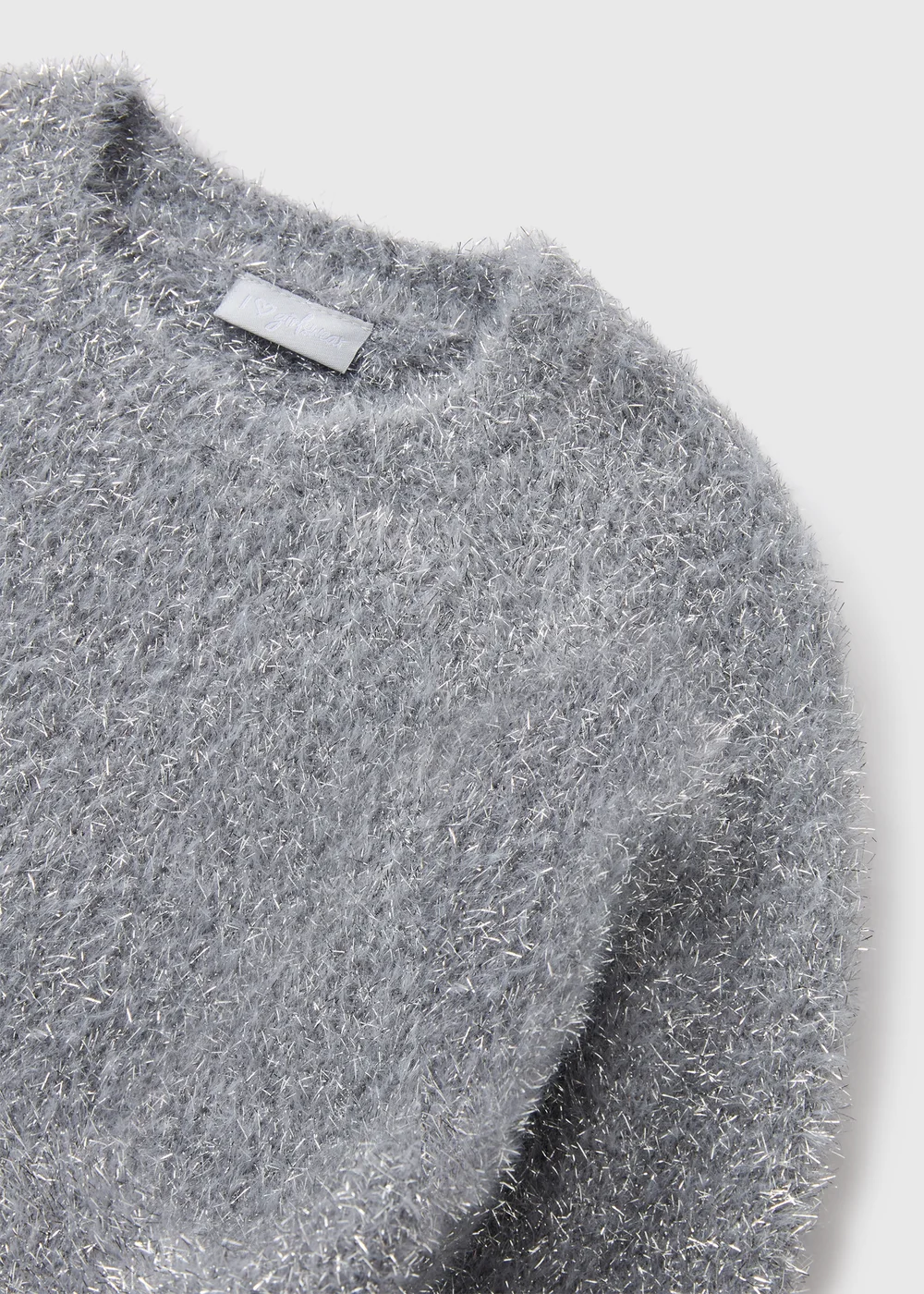Girls Silver Tinsel Knitted Jumper (7-15yrs) - 7 Yrs Image 2