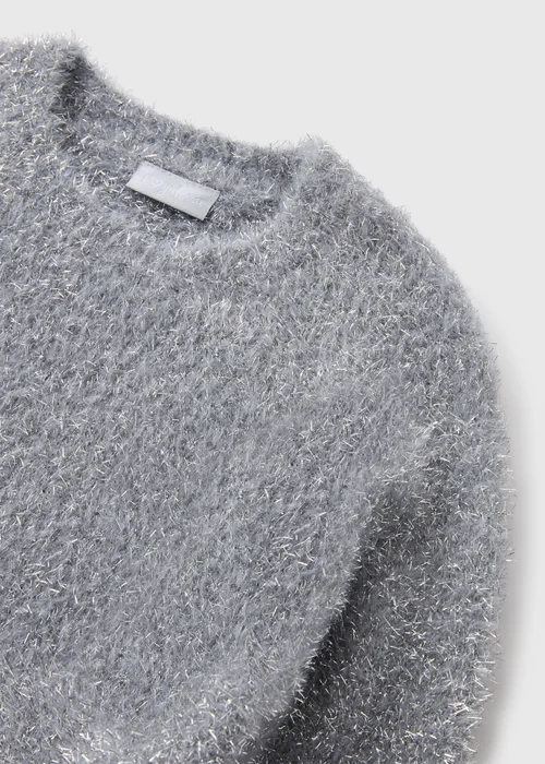 Girls Silver Tinsel Knitted Jumper (7-15yrs) - 7 Yrs Image 2