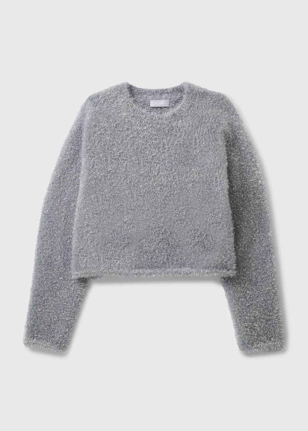Girls Silver Tinsel Knitted Jumper (7-15yrs) - 7 Yrs Image 1