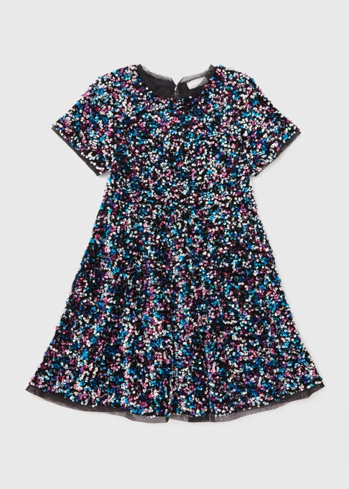 Girls Multicolour Sequin Dress (7-15yrs) - Age 10 Years Image 2