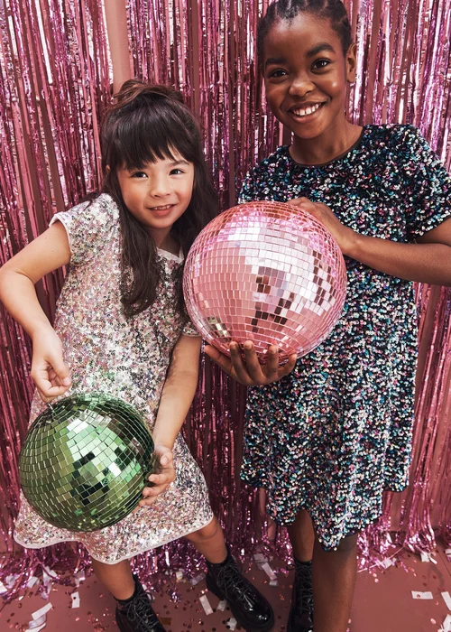 Girls Multicolour Sequin Dress (7-15yrs) - Age 10 Years Image 1