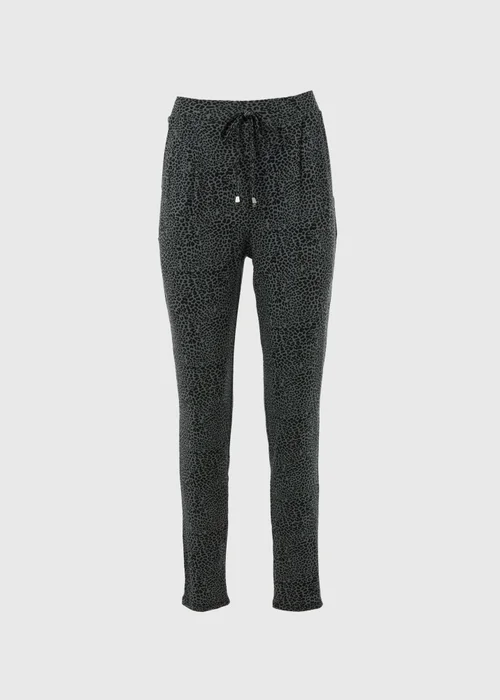Khaki Animal Print Harem Trousers - 8 Image 5