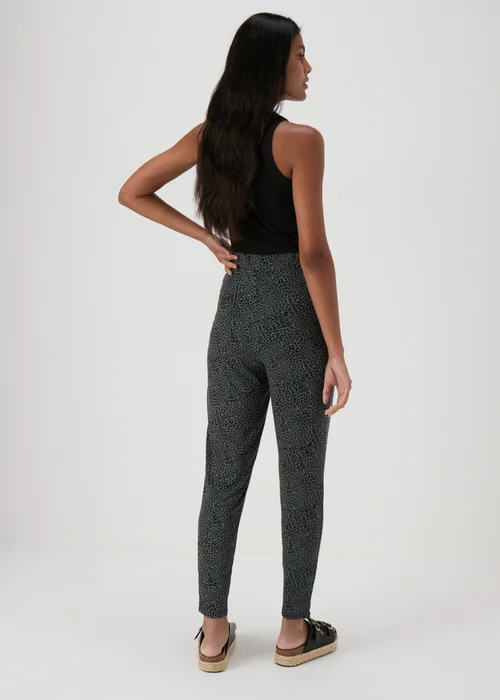 Khaki Animal Print Harem Trousers - 8 Image 2
