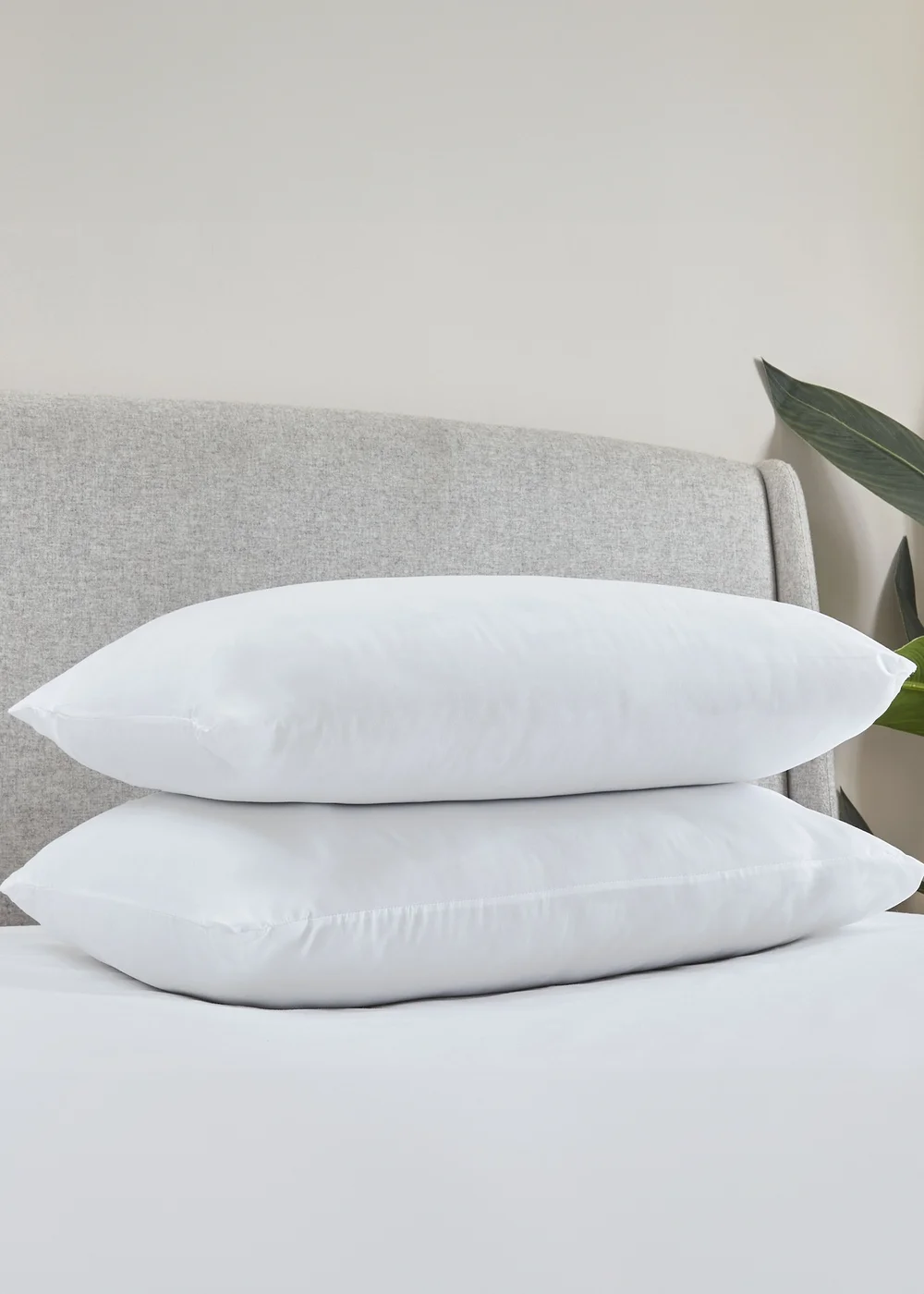 Catherine Lansfield Home Essentials Microfibre Pillow Pair (48x74cm) - One Size Image 1