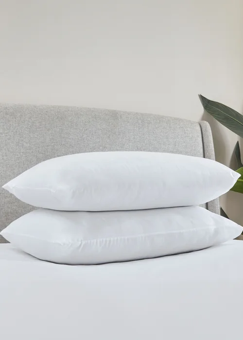 Catherine Lansfield Home Essentials Microfibre Pillow Pair (48x74cm) - One Size Image 1