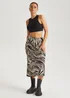 Urban Bliss Black Animal Bias Cut Midi Skirt - Size 8 Image 2