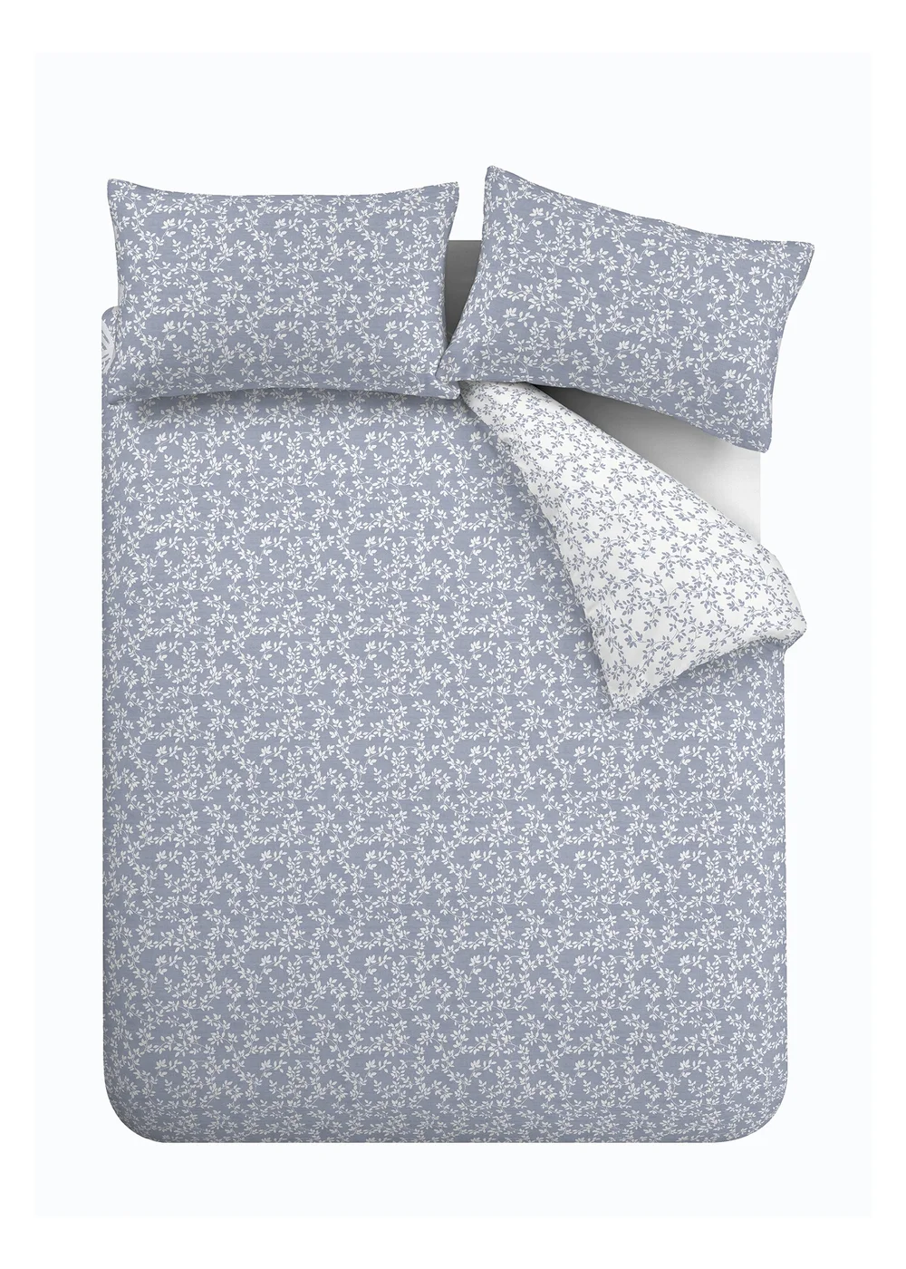 Bianca Fine Linens Shadow Leaves 200 Thread Count Cotton Reversible Duvet Cover Set - Single Image 5