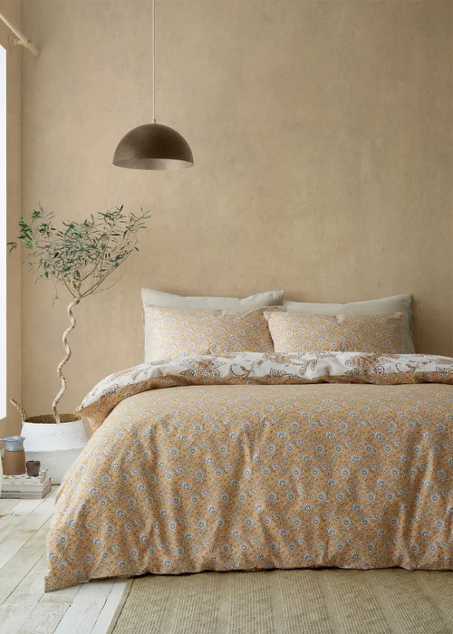 Pineapple Elephant Sahara Floral Reversible Duvet Cover Set - Single Image 2