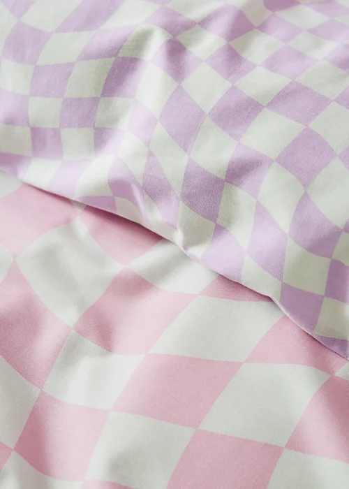 Sassy B Bedding Checkerboard Wave Reversible Duvet Cover Set - Single Image 4