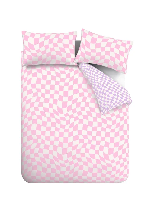Sassy B Bedding Checkerboard Wave Reversible Duvet Cover Set - Single Image 5