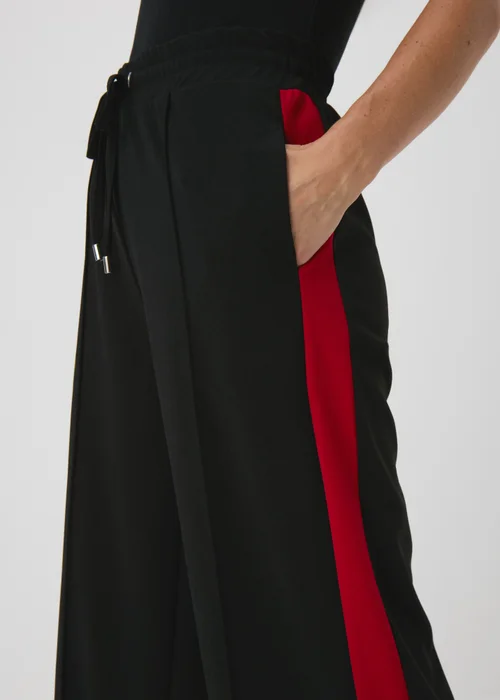 Black Side Stripe Tapered Trousers - 8 Image 3