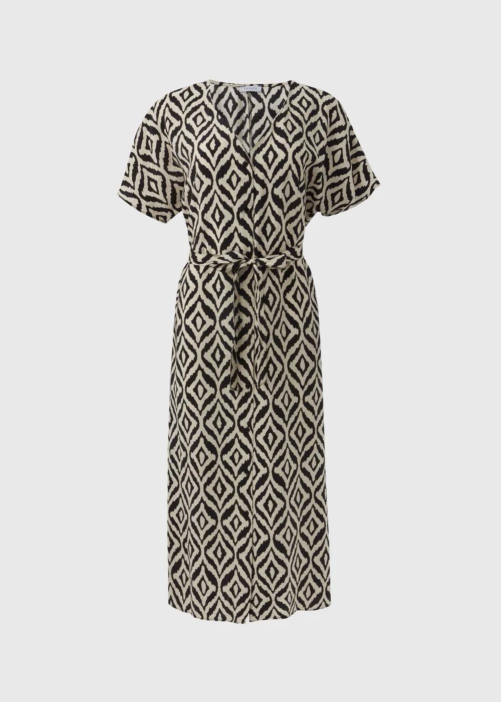 Black Aztec Shirt Midi Dress - Size 8 Image 5