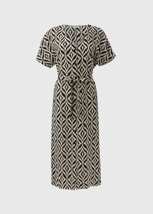 Black Aztec Shirt Midi Dress - Size 8 Image 5