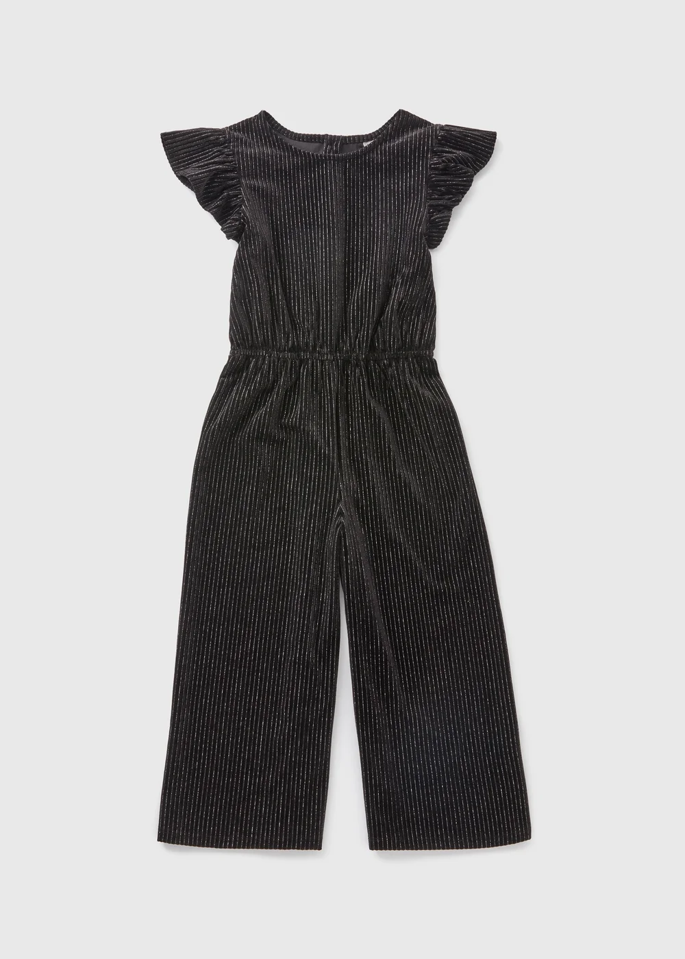 Girls Black Velour Jumpsuit (7-15yrs) - 10 Yrs Image 1