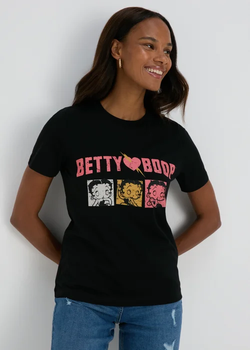 Black Betty Boop T-Shirt - Small Image 1