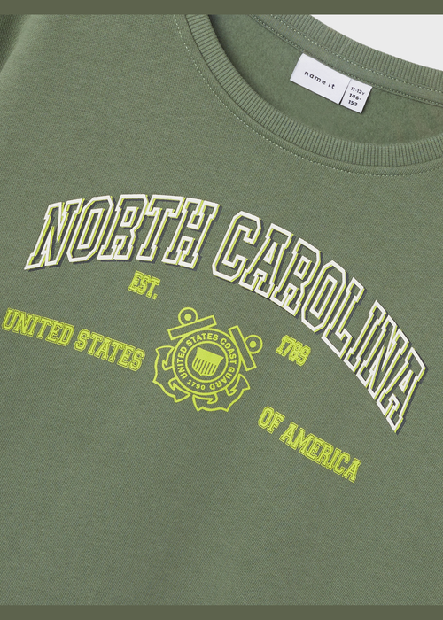 Name It Kids Green North Carolina Sweatshirt (6-12yrs) - 6 Yrs Image 3
