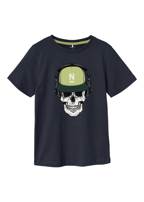 Name It Kids Navy Skull T-Shirt (6-12yrs) - 6 Years Image 1
