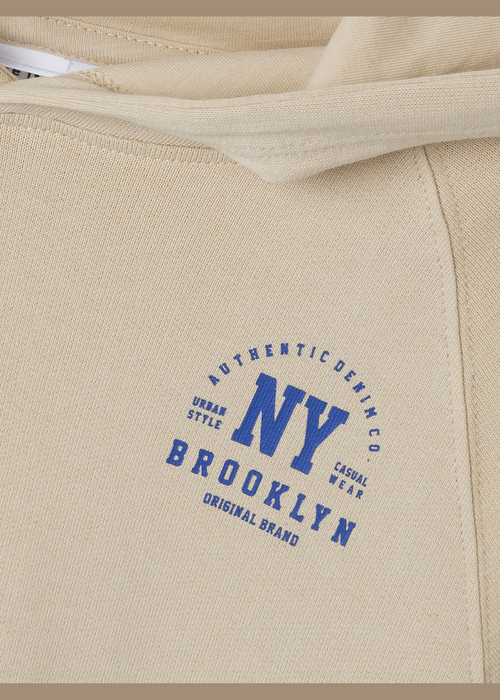 Name It Boys Cream Bando Hoodie (6-12yrs) - 6 Yrs Image 4