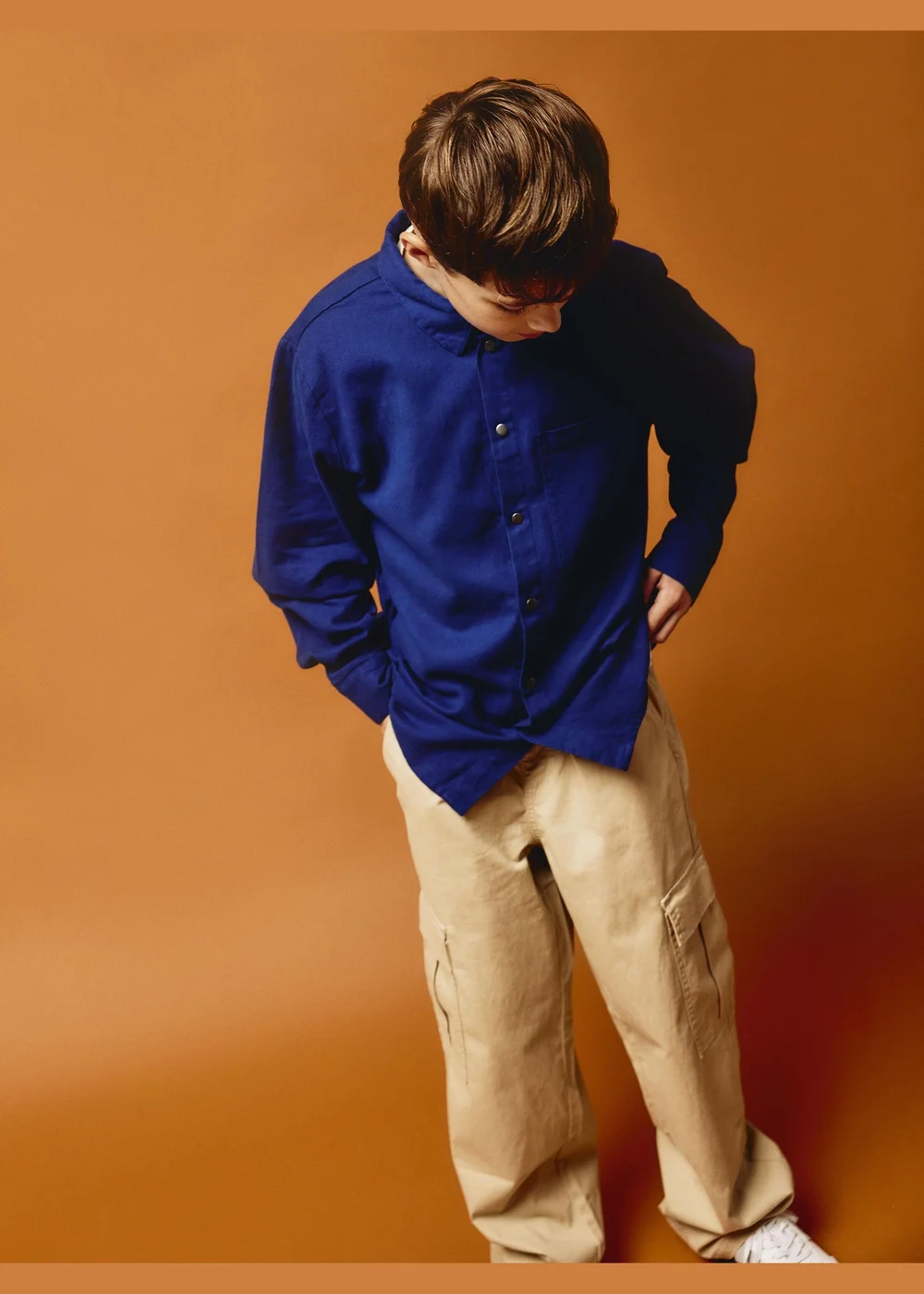 Name It Boys Beige Cargo Trousers (7-12yrs) - 8 Yrs Image 2