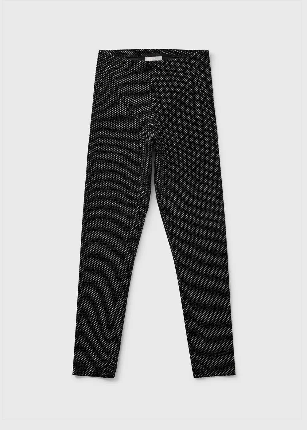 Black Glitter Velvet Leggings (7-15yrs) - Age 10 Years Image 1