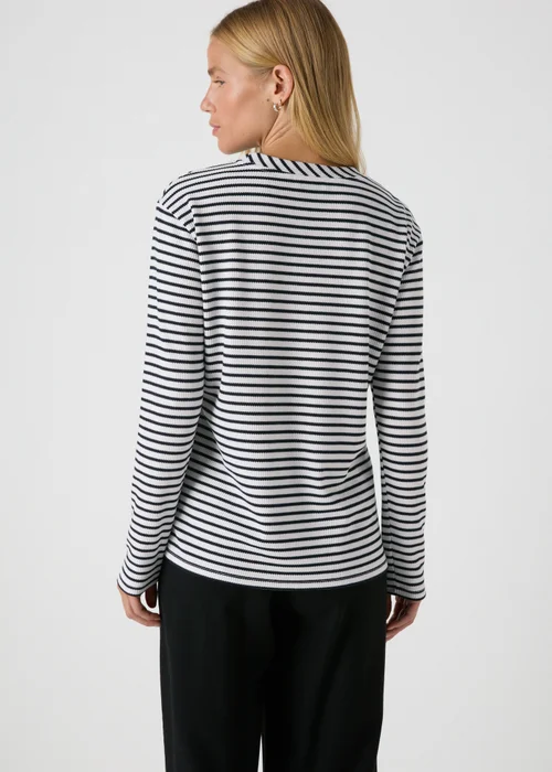 Cream Stripe Long Sleeve Top - 8 Image 2